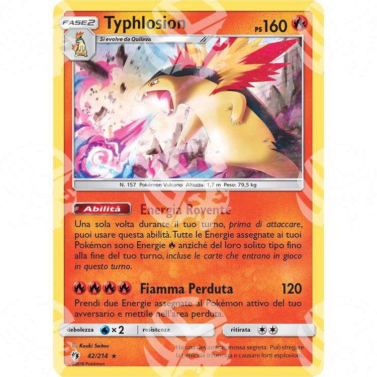 Tuoni Perduti - Typhlosion - Holo Rare 42/214 - Warcard - Tuoni Perduti - Typhlosion - Holo Rare 42/214 i prezzi più bassi sul mercato, solo da www.warcardshop.com! Carte singole, box, buste e mazzi.