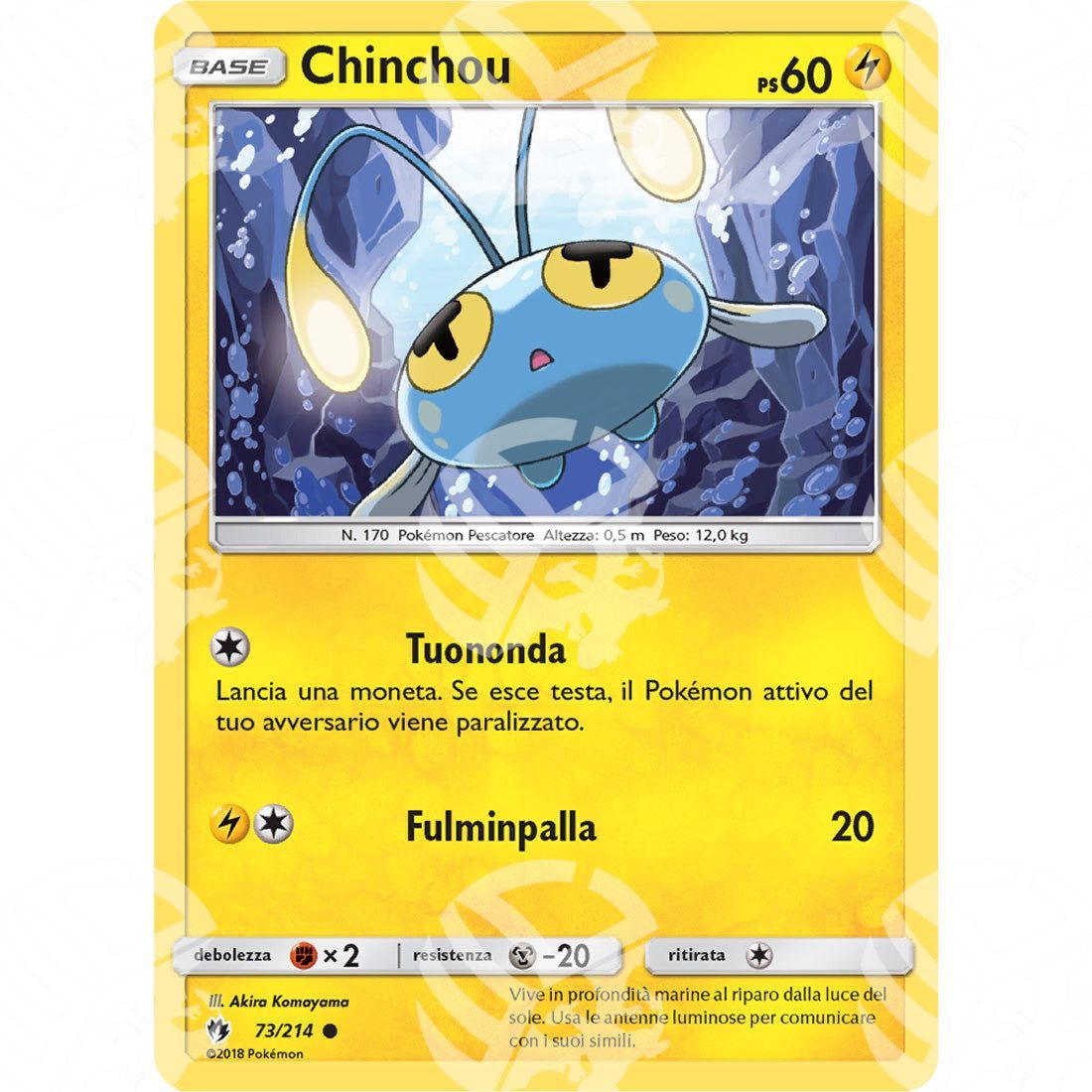 Tuoni Perduti - Chinchou - 73/214 - Warcard - Tuoni Perduti - Chinchou - 73/214 i prezzi più bassi sul mercato, solo da www.warcardshop.com! Carte singole, box, buste e mazzi.