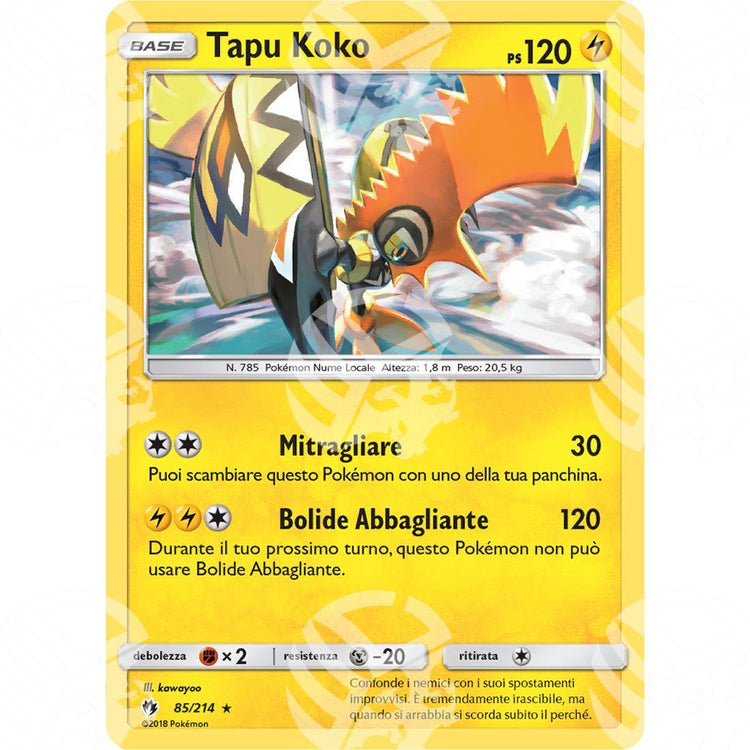 Tuoni Perduti - Tapu Koko - Holo Rare 85/214 - Warcard - Tuoni Perduti - Tapu Koko - Holo Rare 85/214 i prezzi più bassi sul mercato, solo da www.warcardshop.com! Carte singole, box, buste e mazzi.