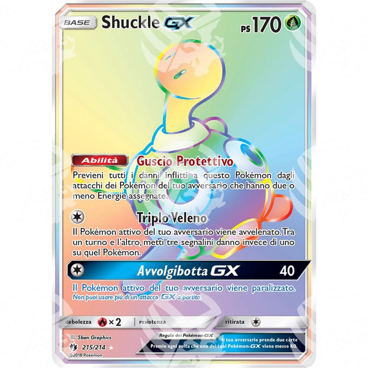 Tuoni Perduti - Shuckle GX - Rainbow Rare 215/214 - Warcard - Tuoni Perduti - Shuckle GX - Rainbow Rare 215/214 i prezzi più bassi sul mercato, solo da www.warcardshop.com! Carte singole, box, buste e mazzi.