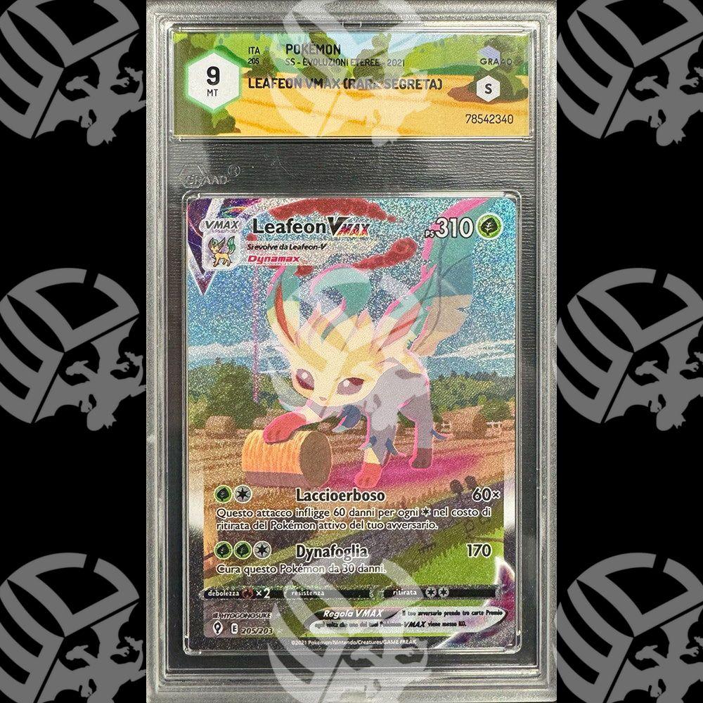 Leafeon VMAX Evoluzioni Eteree - GRAAD 9 - Warcard - Gradate i prezzi più bassi sul mercato, solo da www.warcardshop.com! Carte singole, box, buste e mazzi.