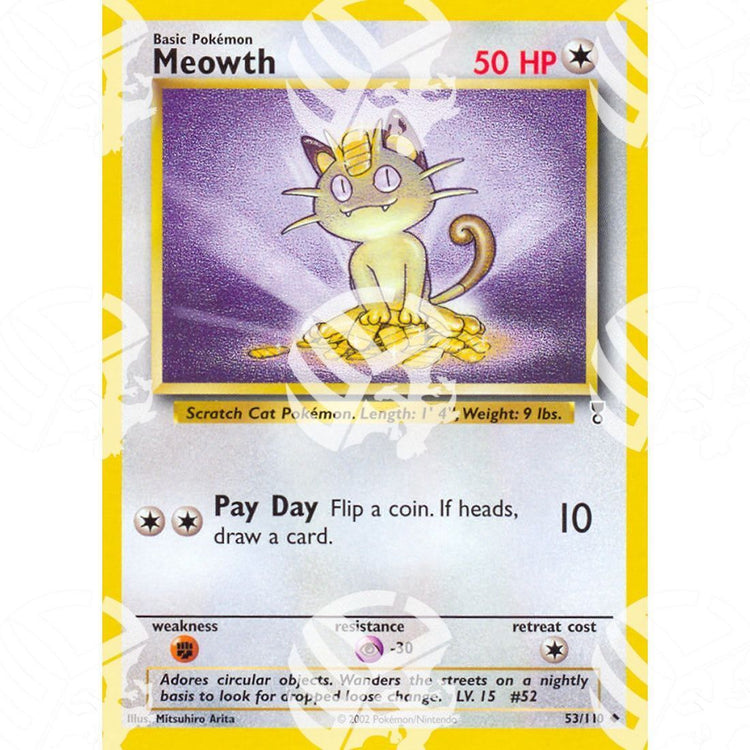 Legendary Collection - Meowth - 53/110 - Warcard - Legendary Collection - Meowth - 53/110 i prezzi più bassi sul mercato, solo da www.warcardshop.com! Carte singole, box, buste e mazzi.