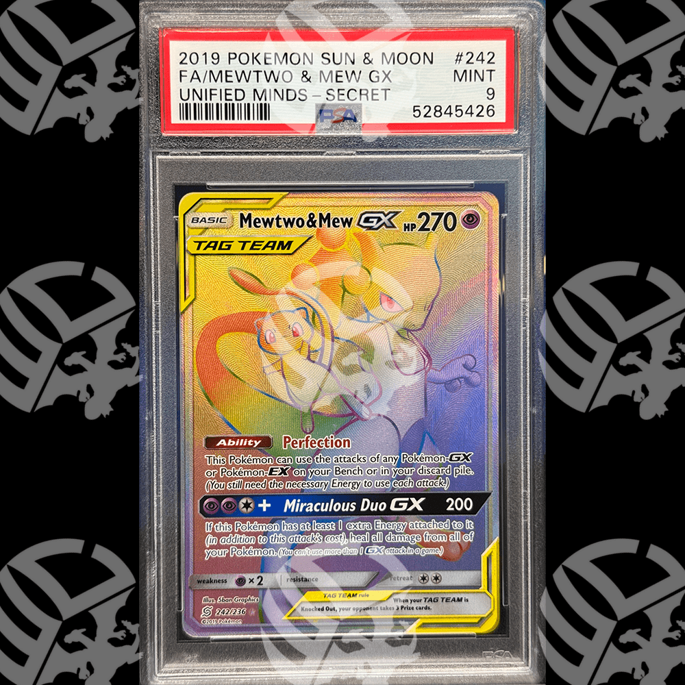 Mewtwo & Mew Gx Sintonia Mentale - 242 - PSA 9 - Warcard - Gradate i prezzi più bassi sul mercato, solo da www.warcardshop.com! Carte singole, box, buste e mazzi.