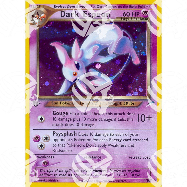 Neo Destiny - Dark Espeon - Holo Rare 4/105 - Warcard - Neo Destiny - Dark Espeon - Holo Rare 4/105 i prezzi più bassi sul mercato, solo da www.warcardshop.com! Carte singole, box, buste e mazzi.