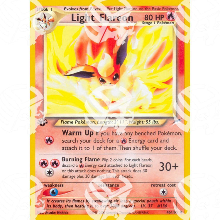 Neo Destiny - Light Flareon - 46/105 - Warcard - Neo Destiny - Light Flareon - 46/105 i prezzi più bassi sul mercato, solo da www.warcardshop.com! Carte singole, box, buste e mazzi.