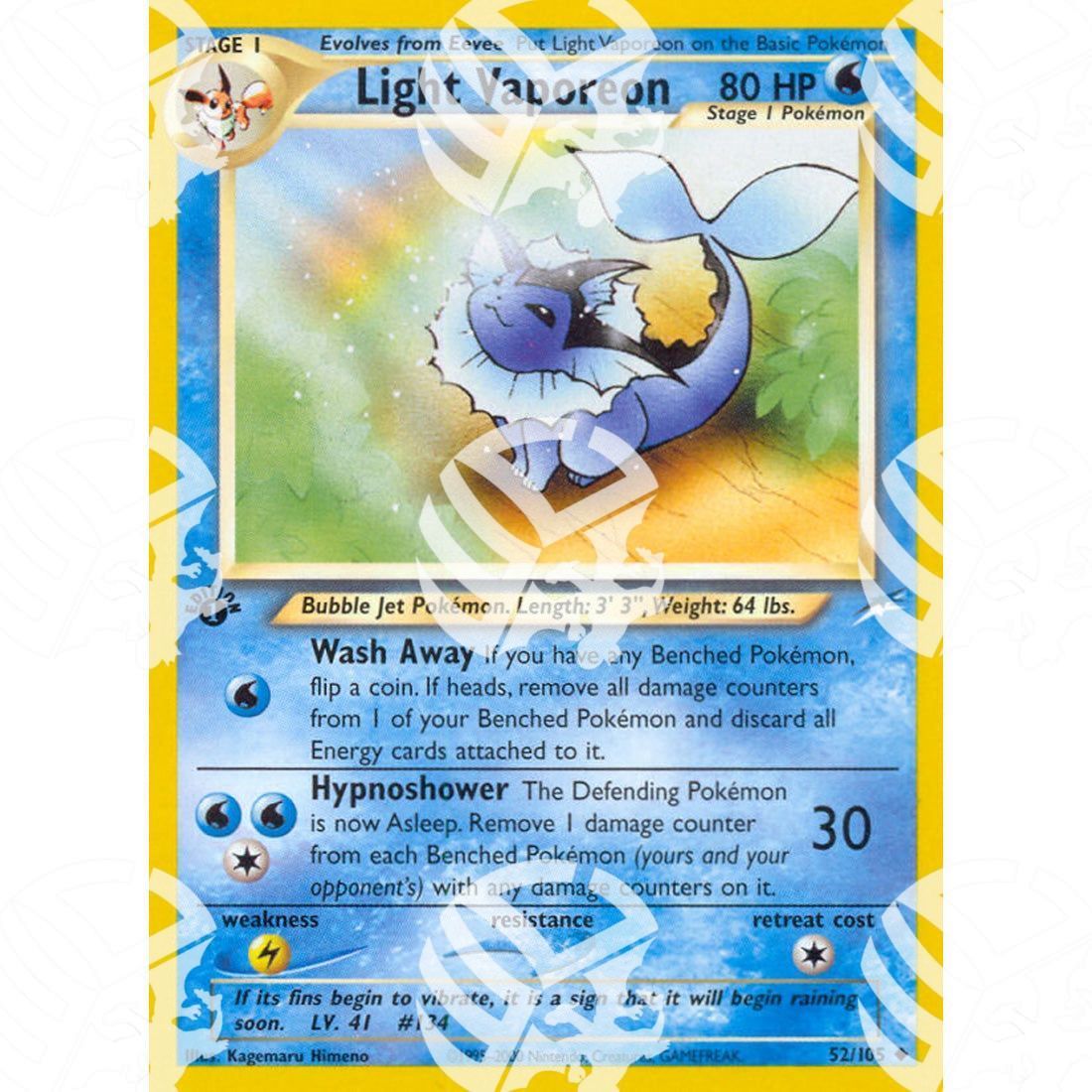 Neo Destiny - Light Vaporeon - 52/105 - Warcard - Neo Destiny - Light Vaporeon - 52/105 i prezzi più bassi sul mercato, solo da www.warcardshop.com! Carte singole, box, buste e mazzi.