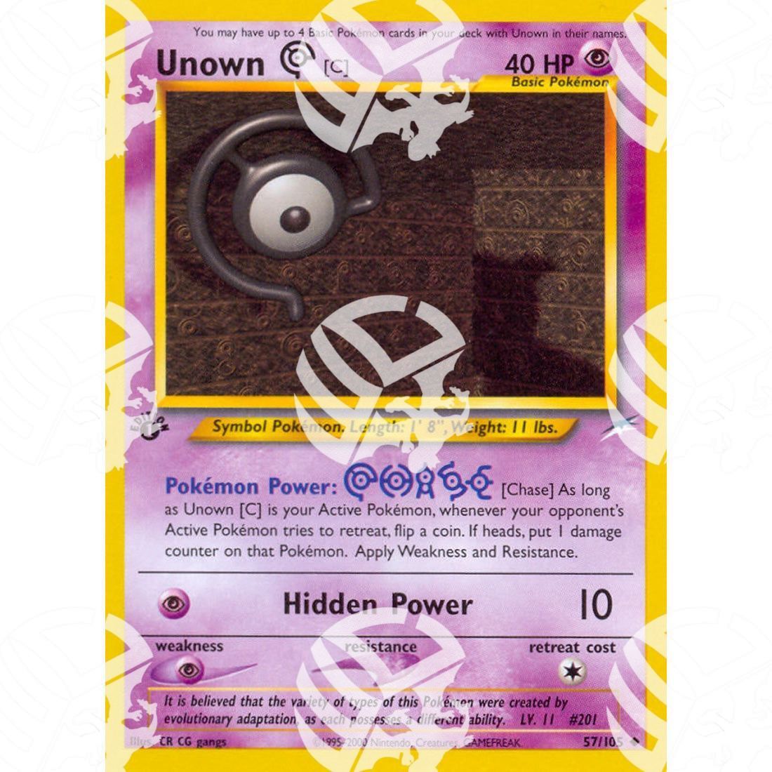 Neo Destiny - Unown C - 57/105 - Warcard - Neo Destiny - Unown C - 57/105 i prezzi più bassi sul mercato, solo da www.warcardshop.com! Carte singole, box, buste e mazzi.