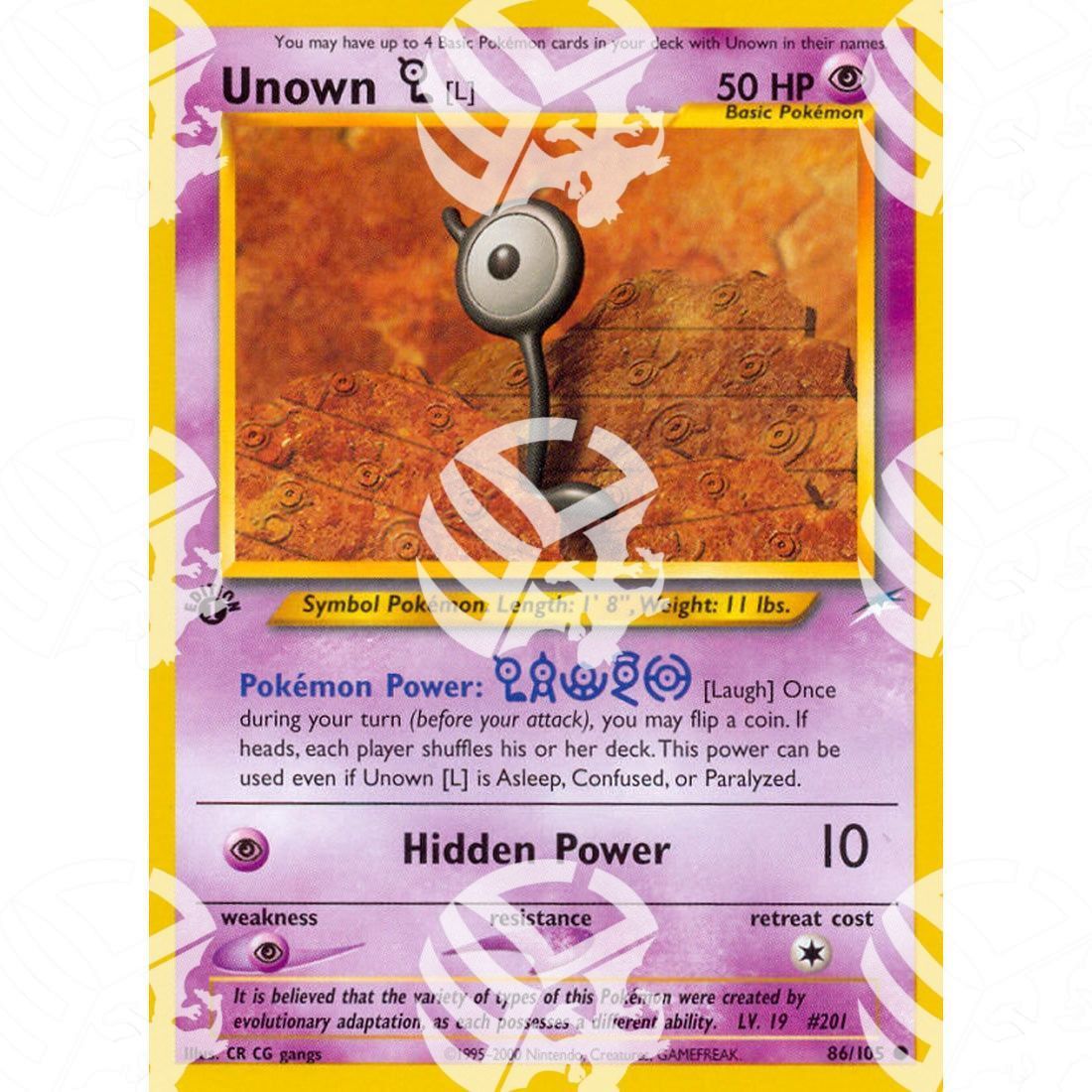 Neo Destiny - Unown L - 86/105 - Warcard - Neo Destiny - Unown L - 86/105 i prezzi più bassi sul mercato, solo da www.warcardshop.com! Carte singole, box, buste e mazzi.