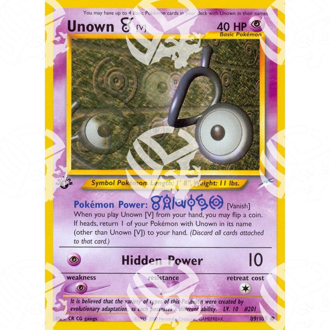 Neo Destiny - Unown V - 89/105 - Warcard - Neo Destiny - Unown V - 89/105 i prezzi più bassi sul mercato, solo da www.warcardshop.com! Carte singole, box, buste e mazzi.