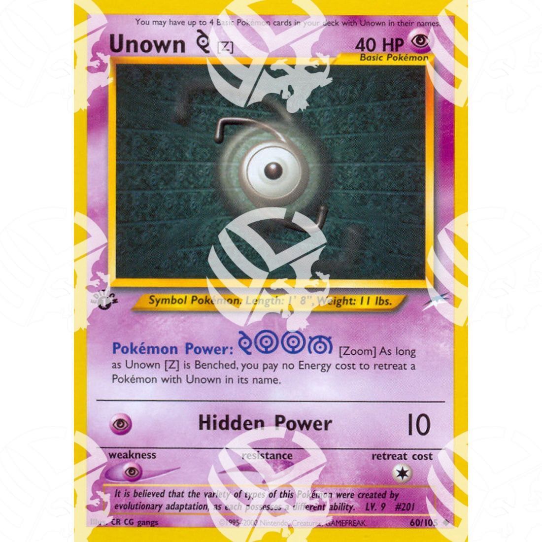 Neo Destiny - Unown Z - 60/105 - Warcard - Neo Destiny - Unown Z - 60/105 i prezzi più bassi sul mercato, solo da www.warcardshop.com! Carte singole, box, buste e mazzi.