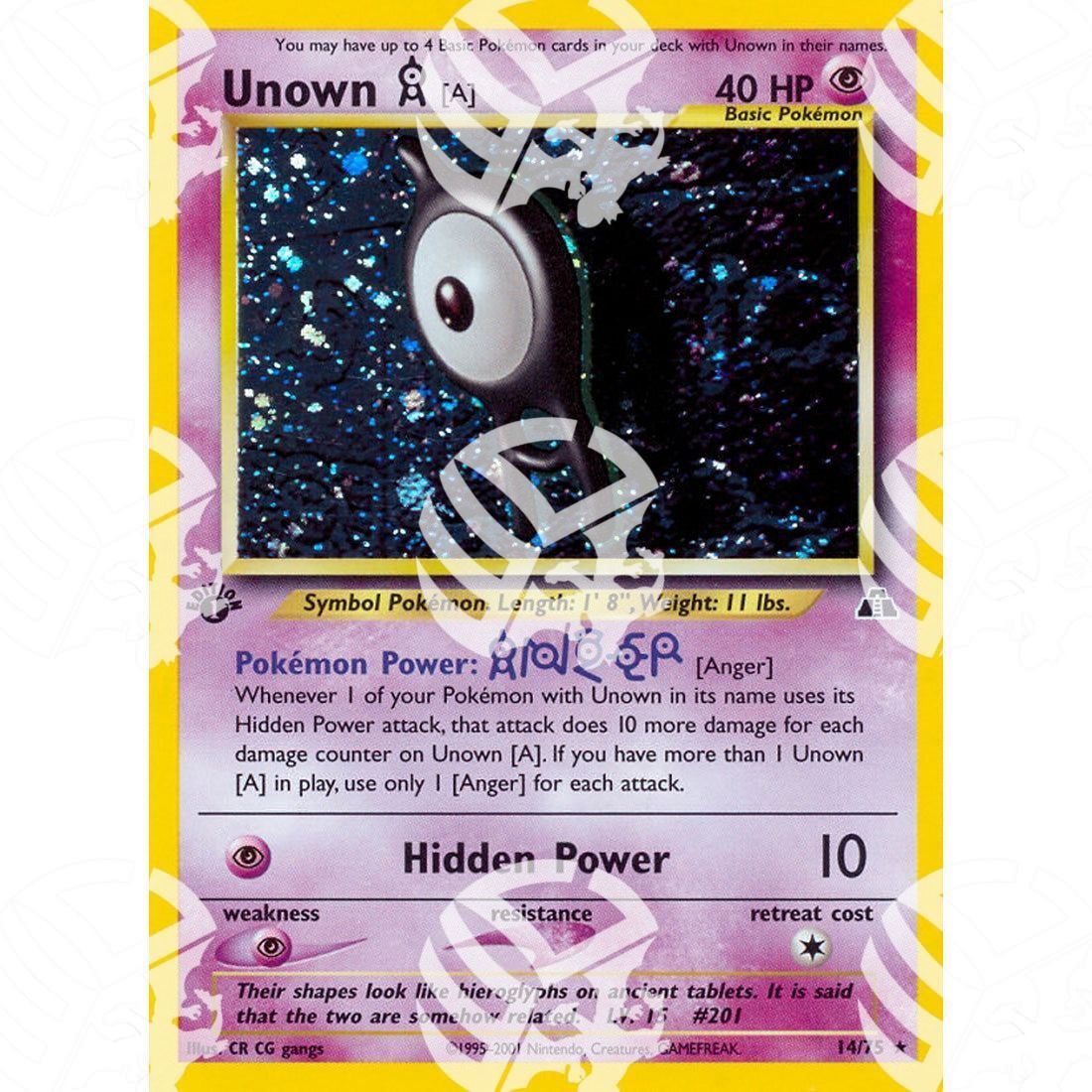 Neo Discovery - Unown A - Holo Rare 14/75 - Warcard - Neo Discovery - Unown A - Holo Rare 14/75 i prezzi più bassi sul mercato, solo da www.warcardshop.com! Carte singole, box, buste e mazzi.