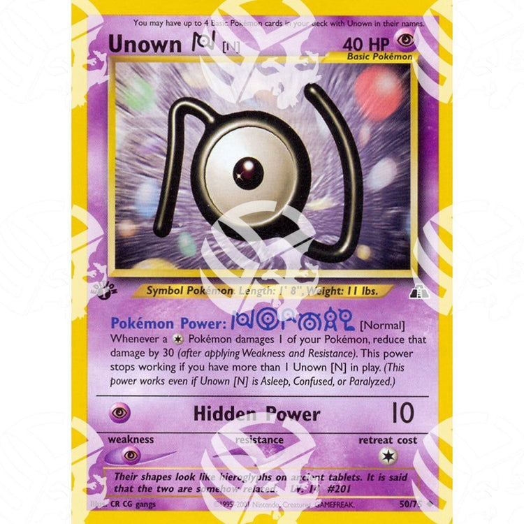 Neo Discovery - Unown N - 50/75 - Warcard - Neo Discovery - Unown N - 50/75 i prezzi più bassi sul mercato, solo da www.warcardshop.com! Carte singole, box, buste e mazzi.