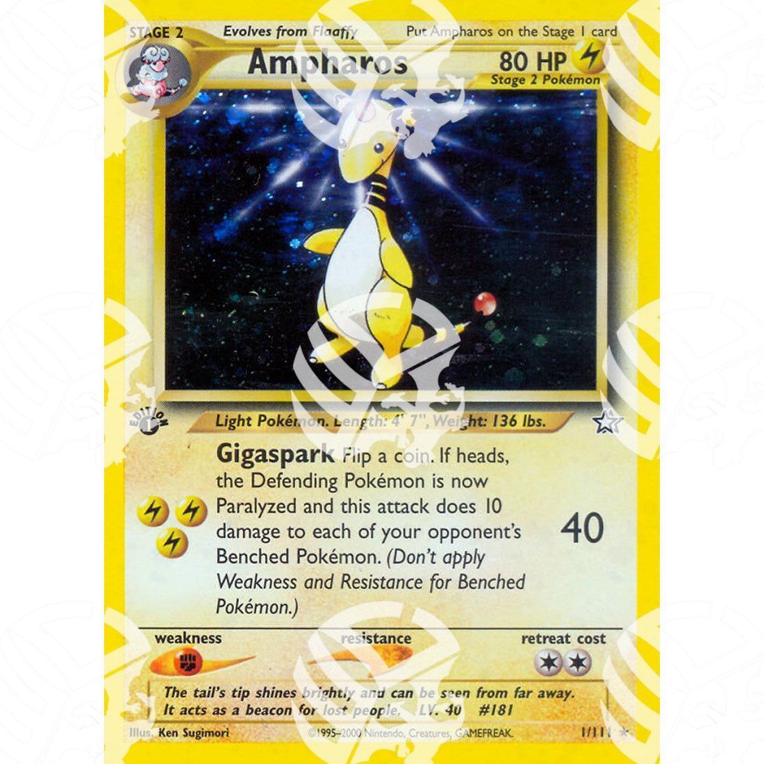 Neo Genesis - Ampharos - Holo Rare 1/111 - Warcard - Neo Genesis - Ampharos - Holo Rare 1/111 i prezzi più bassi sul mercato, solo da www.warcardshop.com! Carte singole, box, buste e mazzi.