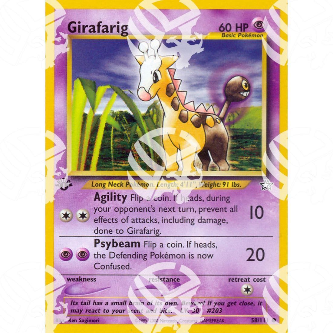 Neo Genesis - Girafarig - 58/111 - Warcard - Neo Genesis - Girafarig - 58/111 i prezzi più bassi sul mercato, solo da www.warcardshop.com! Carte singole, box, buste e mazzi.