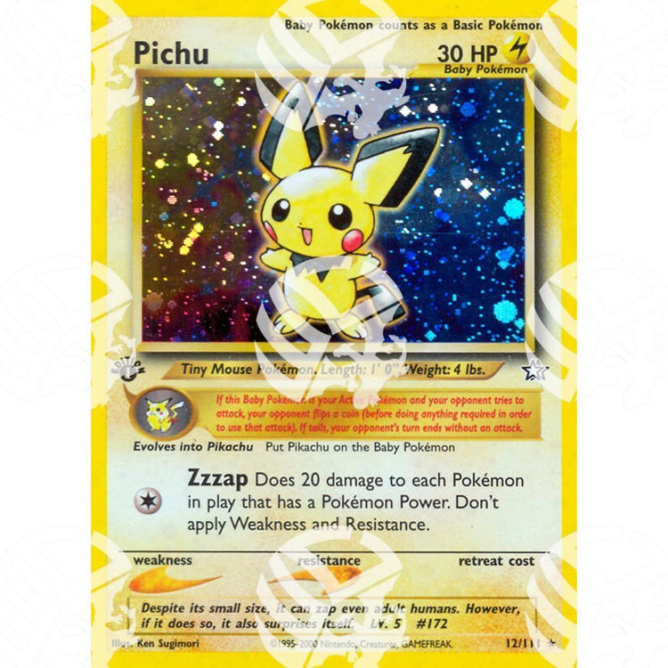 Neo Genesis - Pichu - Holo Rare 12/111 - Warcard - Neo Genesis - Pichu - Holo Rare 12/111 i prezzi più bassi sul mercato, solo da www.warcardshop.com! Carte singole, box, buste e mazzi.