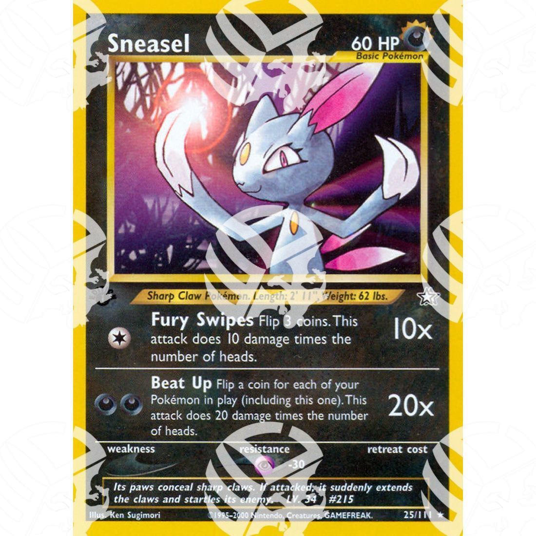 Neo Genesis - Sneasel - 25/111 - Warcard - Neo Genesis - Sneasel - 25/111 i prezzi più bassi sul mercato, solo da www.warcardshop.com! Carte singole, box, buste e mazzi.