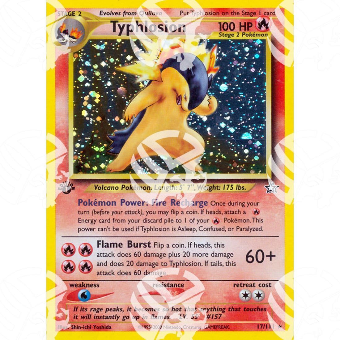 Neo Genesis - Typhlosion - Holo Rare 17/111 - Warcard - Neo Genesis - Typhlosion - Holo Rare 17/111 i prezzi più bassi sul mercato, solo da www.warcardshop.com! Carte singole, box, buste e mazzi.