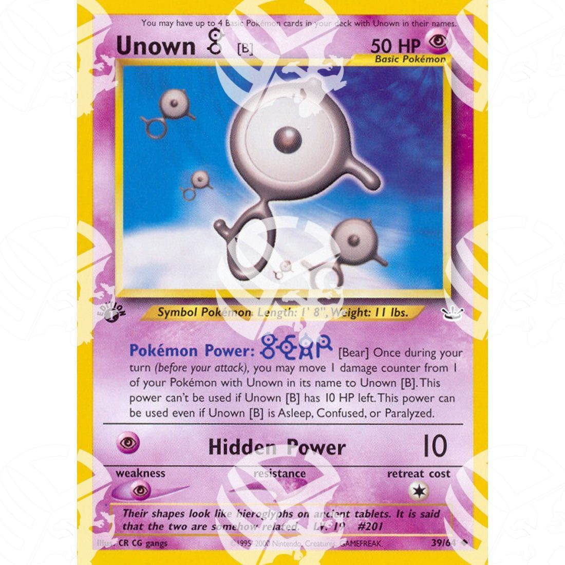 Neo Revelation - Unown B - 39/64 - Warcard - Neo Revelation - Unown B - 39/64 i prezzi più bassi sul mercato, solo da www.warcardshop.com! Carte singole, box, buste e mazzi.