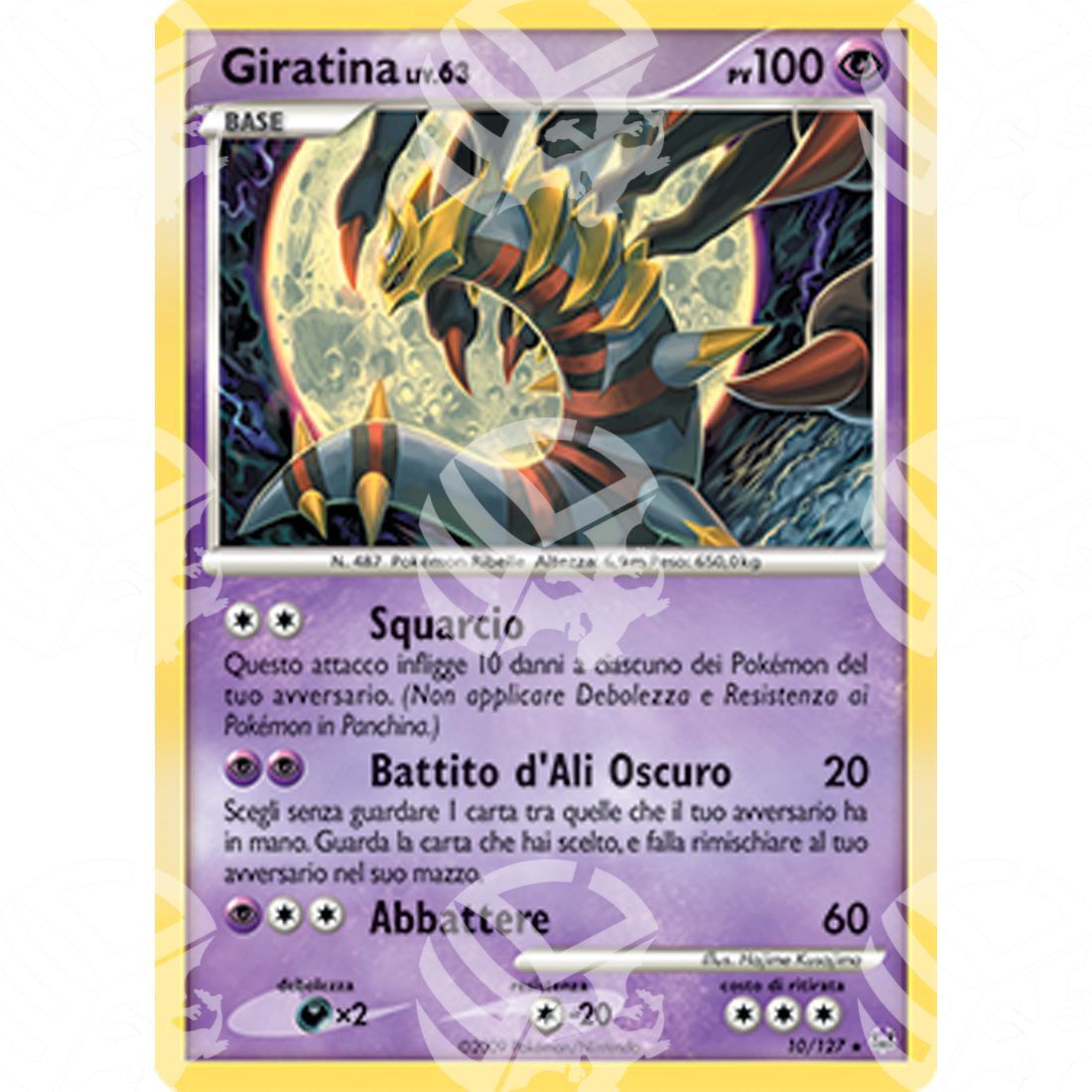 Platino - Giratina Lv.63 - Holo Rare 010/127 - Warcard - Platino - Giratina Lv.63 - Holo Rare 010/127 i prezzi più bassi sul mercato, solo da www.warcardshop.com! Carte singole, box, buste e mazzi.