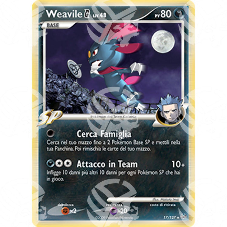 Platino - Weavile G Lv.48 - Holo Rare 017/127 - Warcard - Platino - Weavile G Lv.48 - Holo Rare 017/127 i prezzi più bassi sul mercato, solo da www.warcardshop.com! Carte singole, box, buste e mazzi.