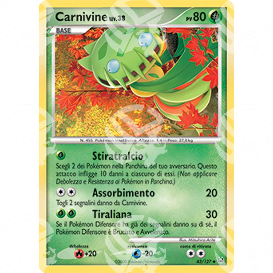 Platino - Carnivine Lv.38 - 043/127 - Warcard - Platino - Carnivine Lv.38 - 043/127 i prezzi più bassi sul mercato, solo da www.warcardshop.com! Carte singole, box, buste e mazzi.