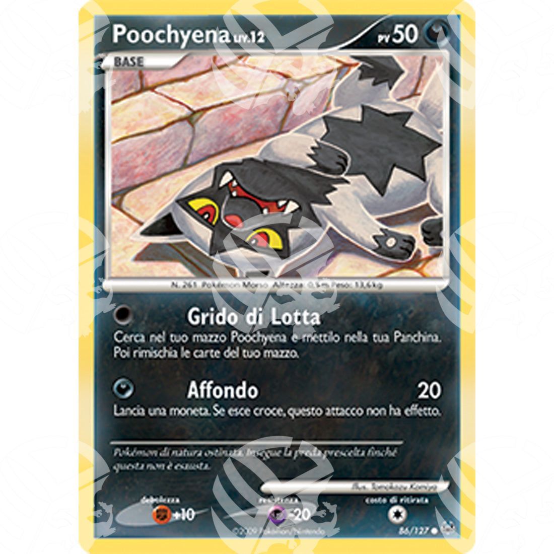 Platino - Poochyena Lv.12 - 086/127 - Warcard - Platino - Poochyena Lv.12 - 086/127 i prezzi più bassi sul mercato, solo da www.warcardshop.com! Carte singole, box, buste e mazzi.