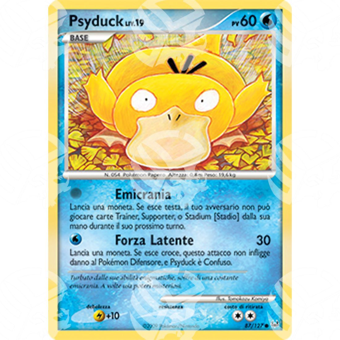 Platino - Psyduck Lv.19 - 087/127 - Warcard - Platino - Psyduck Lv.19 - 087/127 i prezzi più bassi sul mercato, solo da www.warcardshop.com! Carte singole, box, buste e mazzi.