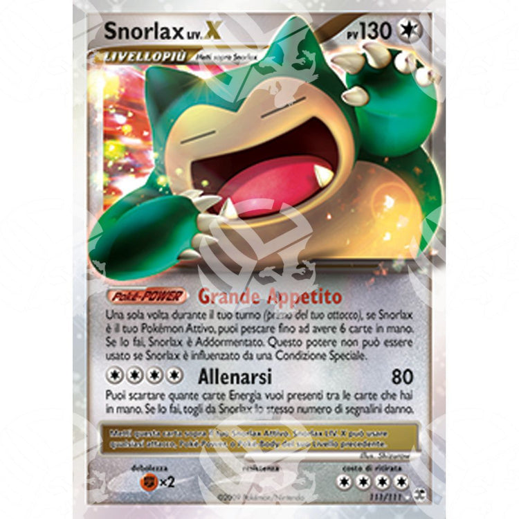 L'Ascesa dei Rivali - Snorlax LV.X - Holo Rare 111/111 - Warcard - L'Ascesa dei Rivali - Snorlax LV.X - Holo Rare 111/111 i prezzi più bassi sul mercato, solo da www.warcardshop.com! Carte singole, box, buste e mazzi.