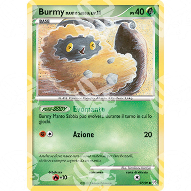 Platino Arceus - Burmy Sandy Cloak - 57/99 - Warcard - Platino Arceus - Burmy Sandy Cloak - 57/99 i prezzi più bassi sul mercato, solo da www.warcardshop.com! Carte singole, box, buste e mazzi.