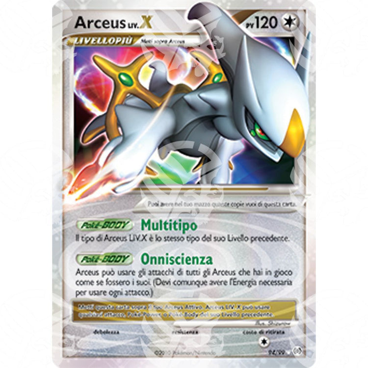 Platino Arceus - Arceus LV.X - Holo Rare 94/99 - Warcard - Platino Arceus - Arceus LV.X - Holo Rare 94/99 i prezzi più bassi sul mercato, solo da www.warcardshop.com! Carte singole, box, buste e mazzi.