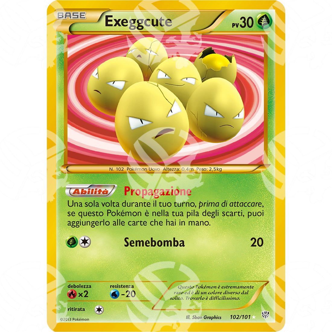 Esplosione Plasma - Exeggcute - Secret Rare 102/101 - Warcard - Esplosione Plasma - Exeggcute - Secret Rare 102/101 i prezzi più bassi sul mercato, solo da www.warcardshop.com! Carte singole, box, buste e mazzi.