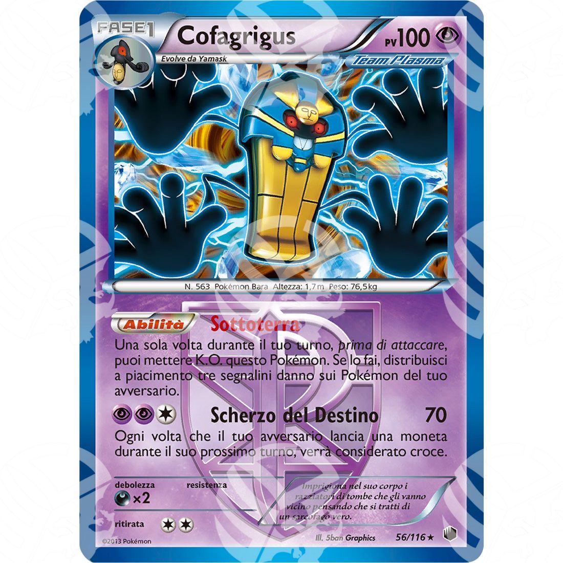 Glaciazione Plasma - Cofagrigus - Holo Rare 56/116 - Warcard - Glaciazione Plasma - Cofagrigus - Holo Rare 56/116 i prezzi più bassi sul mercato, solo da www.warcardshop.com! Carte singole, box, buste e mazzi.