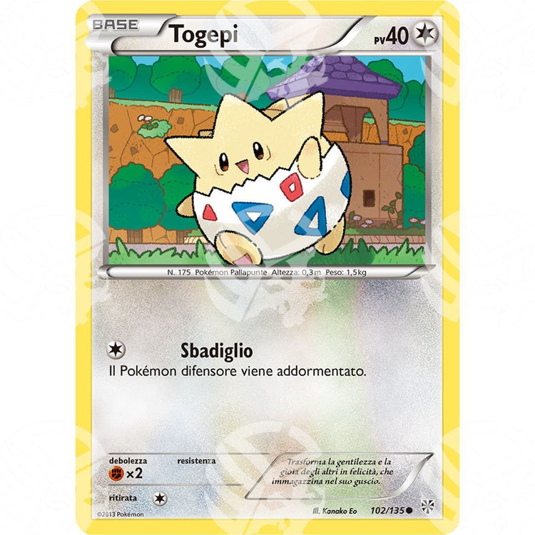 Uragano Plasma - Togepi - 102/135 - Warcard - Uragano Plasma - Togepi - 102/135 i prezzi più bassi sul mercato, solo da www.warcardshop.com! Carte singole, box, buste e mazzi.