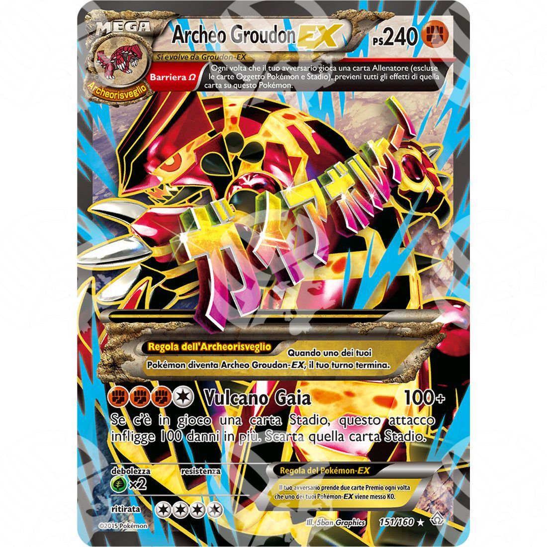 Scontro Primordiale - Primal Groudon EX - Full-Art 151/160 - Warcard - Scontro Primordiale - Primal Groudon EX - Full-Art 151/160 i prezzi più bassi sul mercato, solo da www.warcardshop.com! Carte singole, box, buste e mazzi.