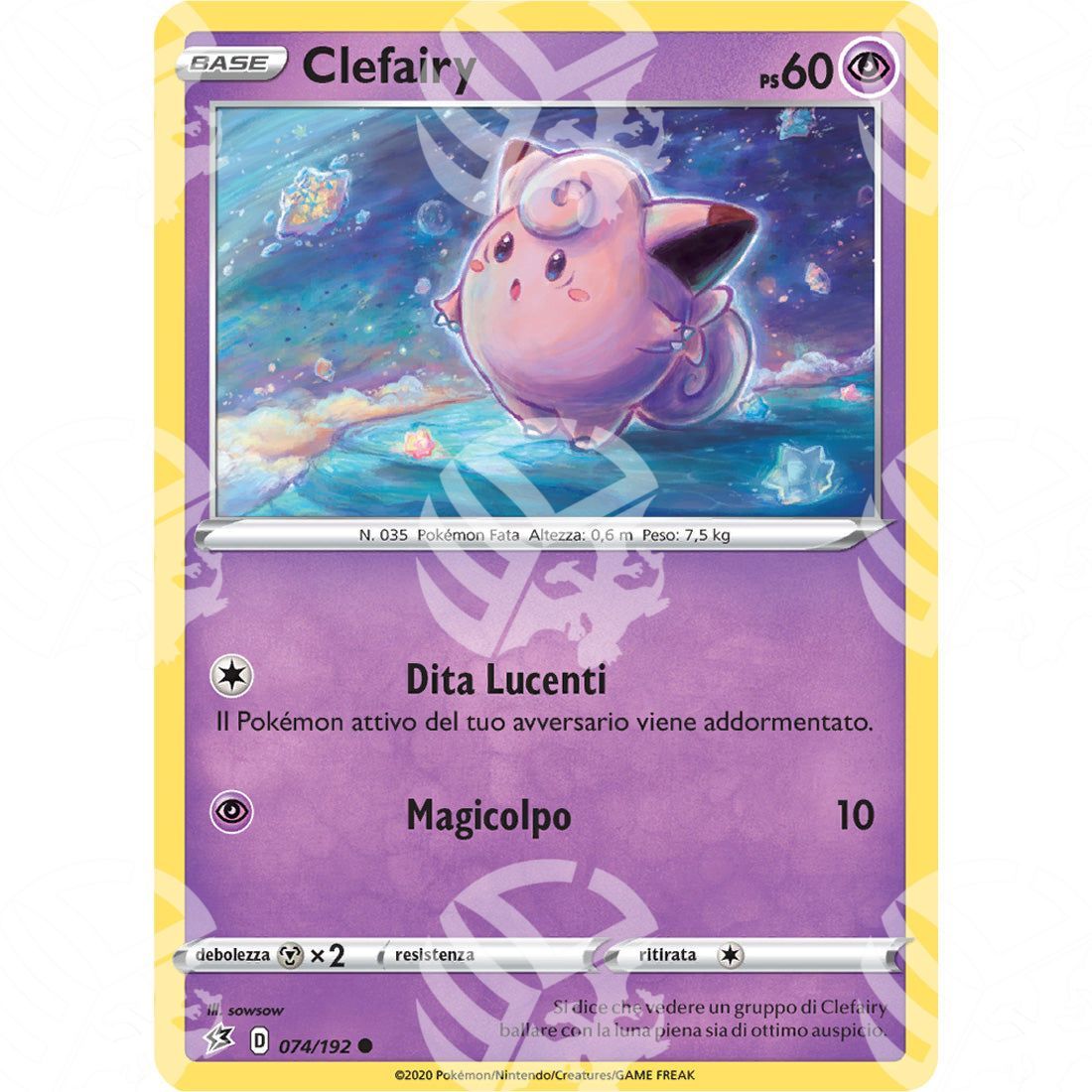 Fragore Ribelle - Clefairy - 074/192 - Warcard - Fragore Ribelle - Clefairy - 074/192 i prezzi più bassi sul mercato, solo da www.warcardshop.com! Carte singole, box, buste e mazzi.