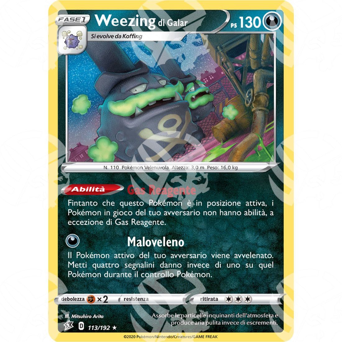 Fragore Ribelle - Galarian Weezing - Holo Rare 113/192 - Warcard - Fragore Ribelle - Galarian Weezing - Holo Rare 113/192 i prezzi più bassi sul mercato, solo da www.warcardshop.com! Carte singole, box, buste e mazzi.