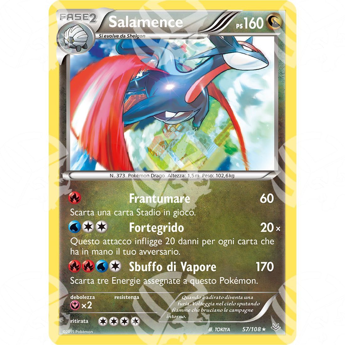 Furie Volanti - Salamence - Holo Rare 57/108 - Warcard - Furie Volanti - Salamence - Holo Rare 57/108 i prezzi più bassi sul mercato, solo da www.warcardshop.com! Carte singole, box, buste e mazzi.