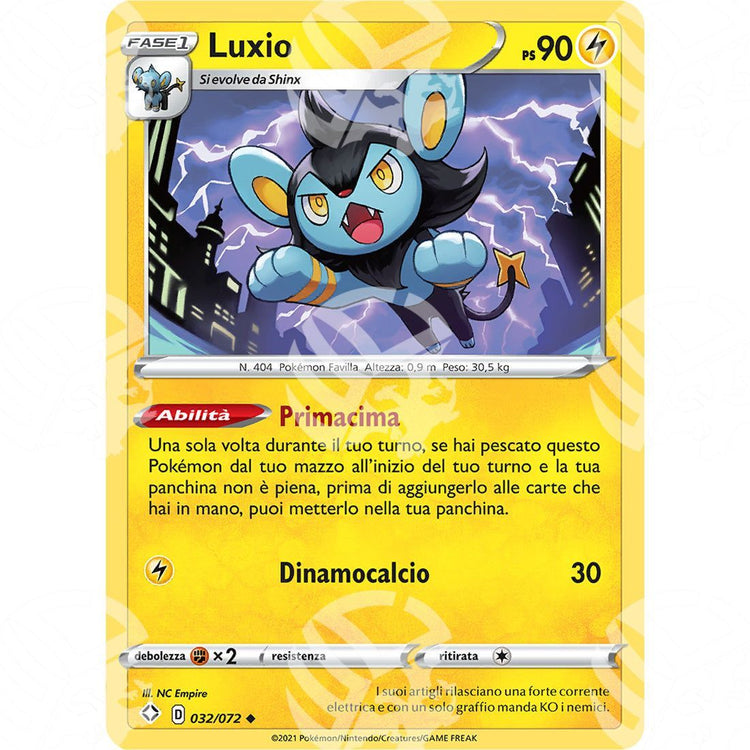 Destino Splendente - Luxio - 032/072 - Warcard - Destino Splendente - Luxio - 032/072 i prezzi più bassi sul mercato, solo da www.warcardshop.com! Carte singole, box, buste e mazzi.