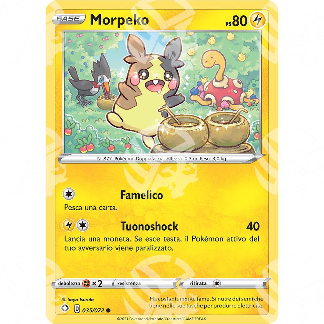 Destino Splendente - Morpeko - 035/072 - Warcard - Destino Splendente - Morpeko - 035/072 i prezzi più bassi sul mercato, solo da www.warcardshop.com! Carte singole, box, buste e mazzi.