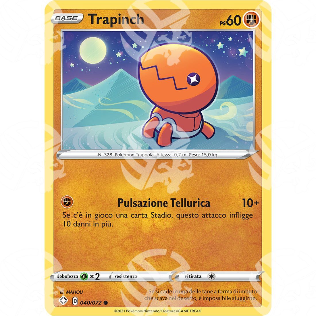 Destino Splendente - Trapinch - 040/072 - Warcard - Destino Splendente - Trapinch - 040/072 i prezzi più bassi sul mercato, solo da www.warcardshop.com! Carte singole, box, buste e mazzi.