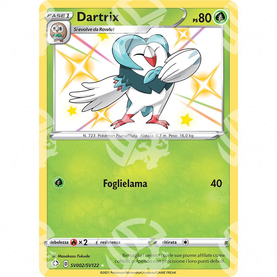 Destino Splendente - Dartrix - Rare Shiny | SV2 - Warcard - Destino Splendente - Dartrix - Rare Shiny | SV2 i prezzi più bassi sul mercato, solo da www.warcardshop.com! Carte singole, box, buste e mazzi.