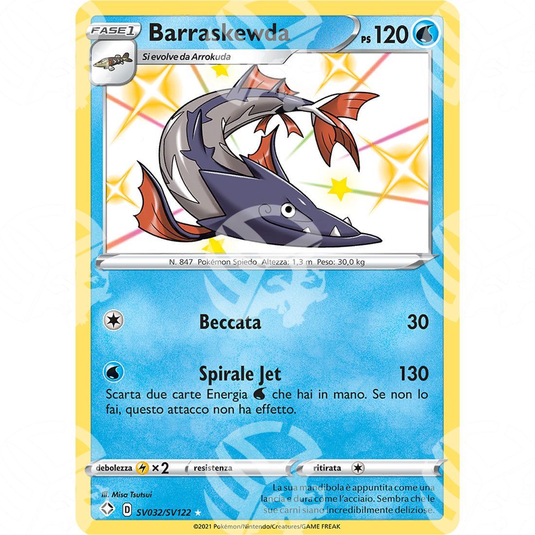 Destino Splendente - Barraskewda - Rare Shiny | SV32 - Warcard - Destino Splendente - Barraskewda - Rare Shiny | SV32 i prezzi più bassi sul mercato, solo da www.warcardshop.com! Carte singole, box, buste e mazzi.