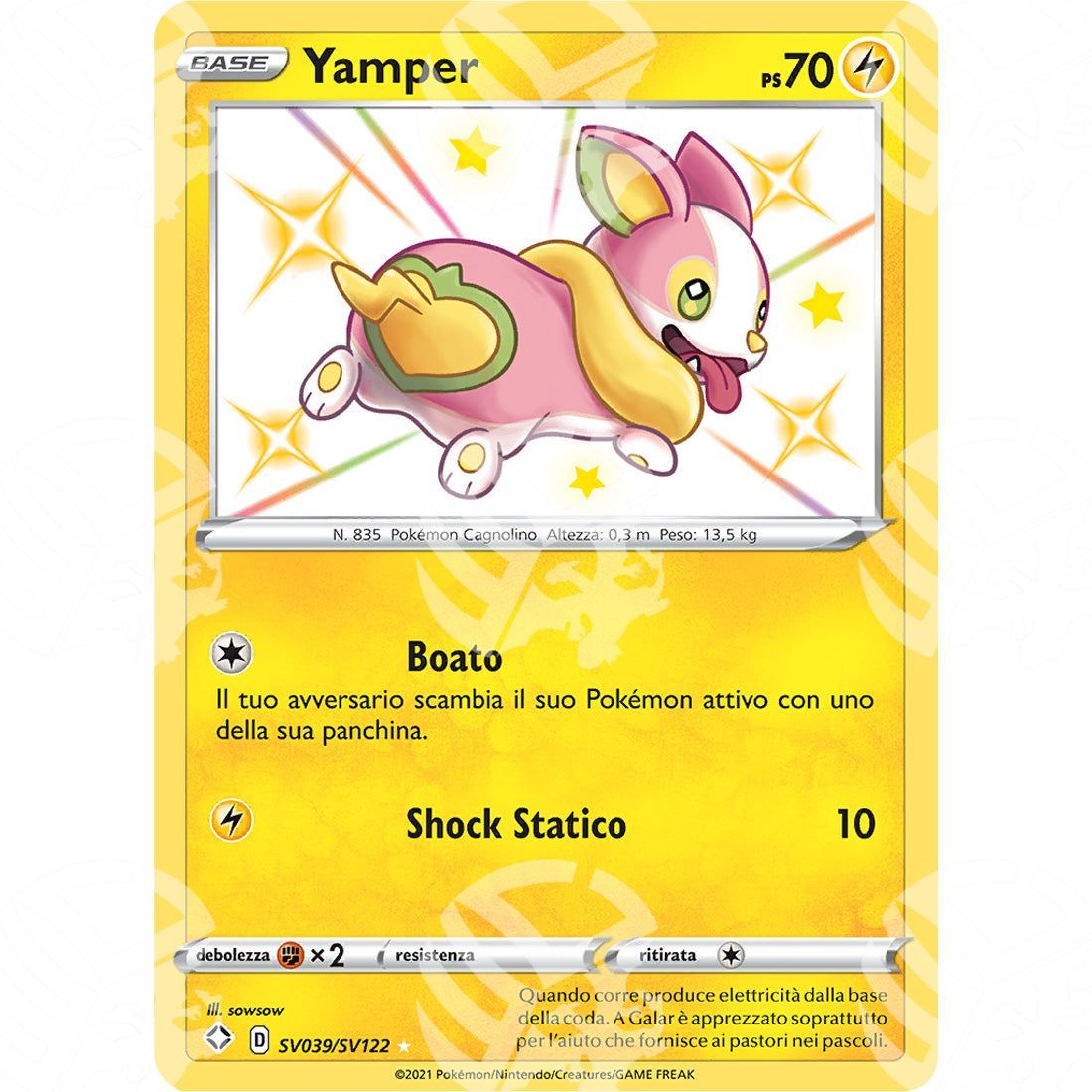 Destino Splendente - Yamper - Rare Shiny | SV39 - Warcard - Destino Splendente - Yamper - Rare Shiny | SV39 i prezzi più bassi sul mercato, solo da www.warcardshop.com! Carte singole, box, buste e mazzi.