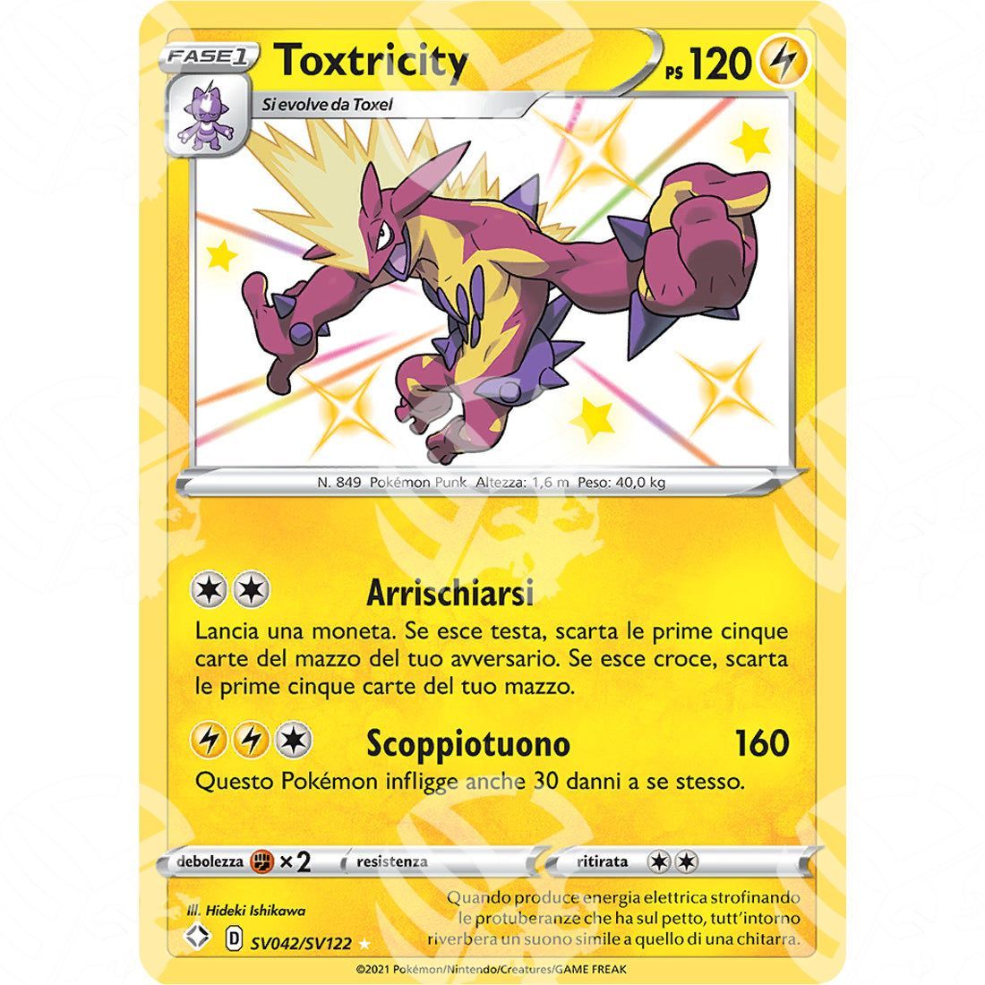 Destino Splendente - Toxtricity - Rare Shiny | SV42 - Warcard - Destino Splendente - Toxtricity - Rare Shiny | SV42 i prezzi più bassi sul mercato, solo da www.warcardshop.com! Carte singole, box, buste e mazzi.