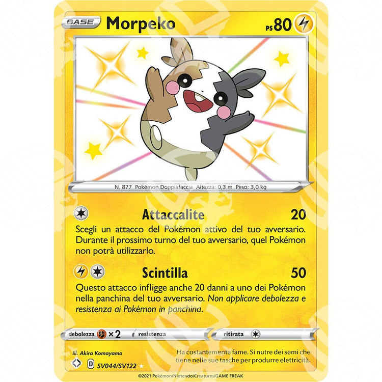 Destino Splendente - Morpeko - Rare Shiny | SV44 - Warcard - Destino Splendente - Morpeko - Rare Shiny | SV44 i prezzi più bassi sul mercato, solo da www.warcardshop.com! Carte singole, box, buste e mazzi.