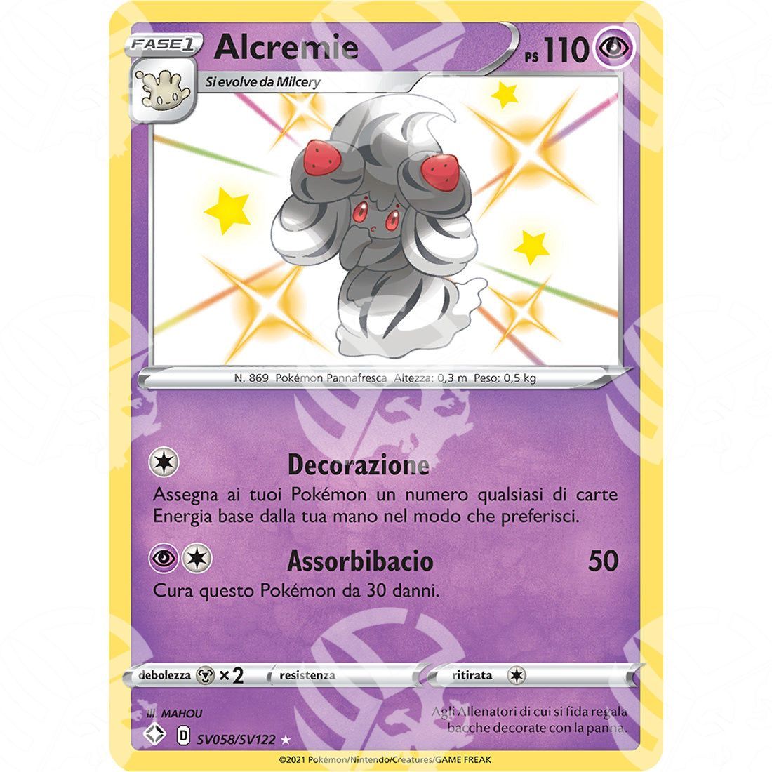 Destino Splendente - Alcremie - Rare Shiny | SV58 - Warcard - Destino Splendente - Alcremie - Rare Shiny | SV58 i prezzi più bassi sul mercato, solo da www.warcardshop.com! Carte singole, box, buste e mazzi.