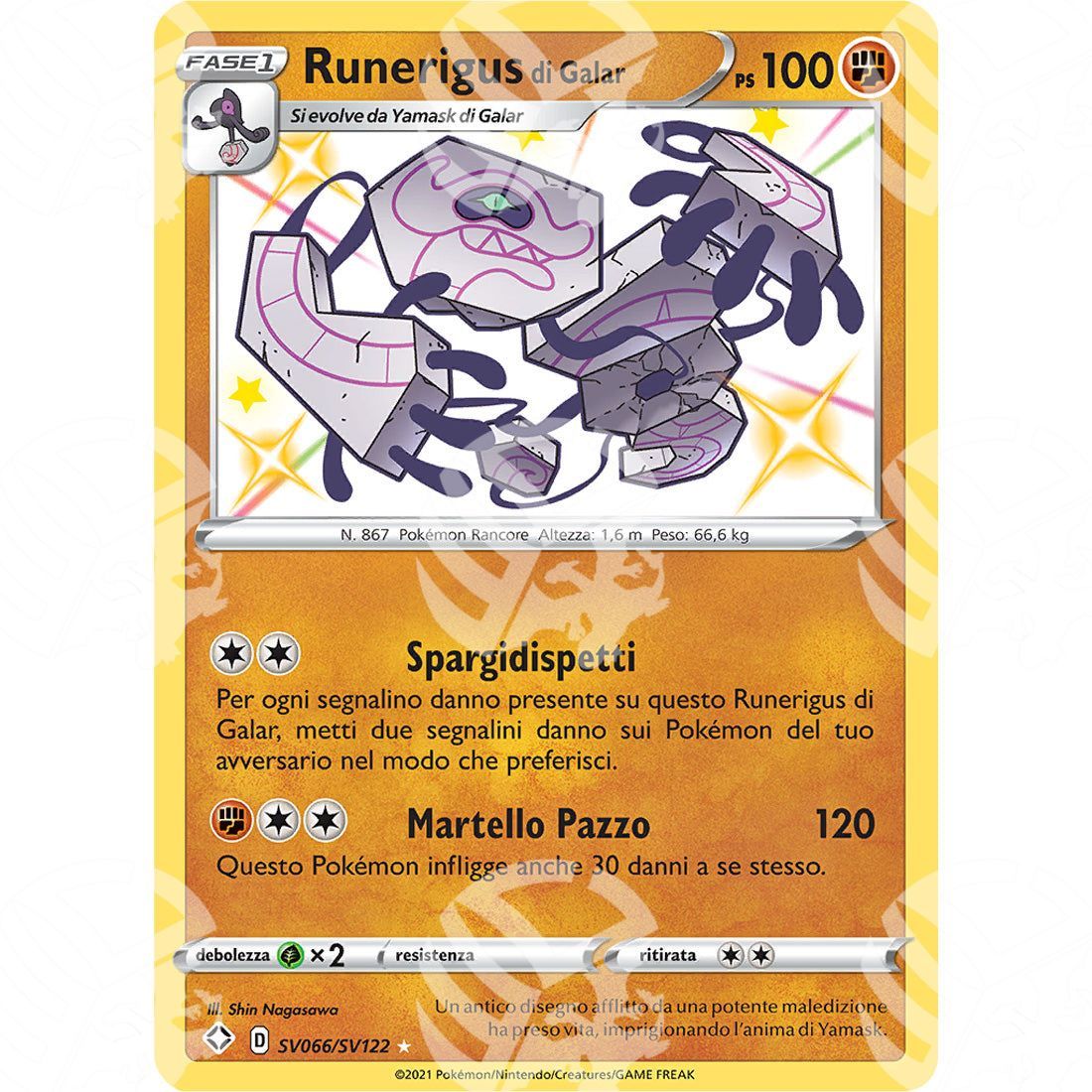 Destino Splendente - Galarian Runerigus - Rare Shiny | SV66 - Warcard - Destino Splendente - Galarian Runerigus - Rare Shiny | SV66 i prezzi più bassi sul mercato, solo da www.warcardshop.com! Carte singole, box, buste e mazzi.