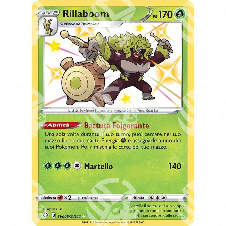 Destino Splendente - Rillaboom - Rare Shiny | SV6 - Warcard - Destino Splendente - Rillaboom - Rare Shiny | SV6 i prezzi più bassi sul mercato, solo da www.warcardshop.com! Carte singole, box, buste e mazzi.