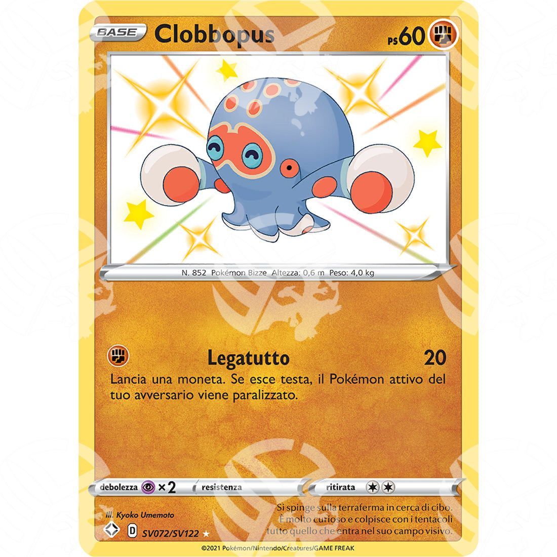 Destino Splendente - Clobbopus - Rare Shiny | SV72 - Warcard - Destino Splendente - Clobbopus - Rare Shiny | SV72 i prezzi più bassi sul mercato, solo da www.warcardshop.com! Carte singole, box, buste e mazzi.