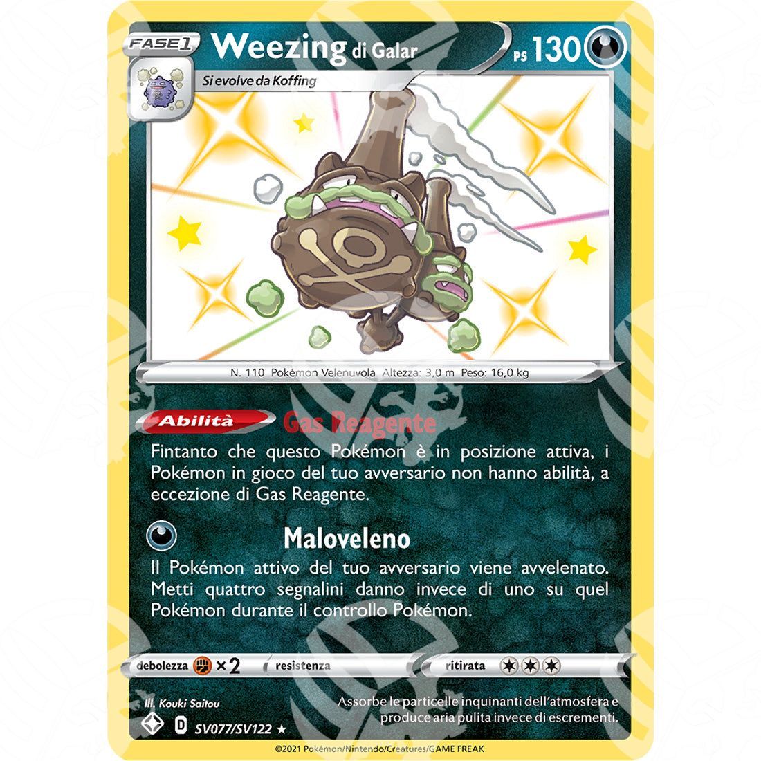 Destino Splendente - Galarian Weezing - Rare Shiny | SV77 - Warcard - Destino Splendente - Galarian Weezing - Rare Shiny | SV77 i prezzi più bassi sul mercato, solo da www.warcardshop.com! Carte singole, box, buste e mazzi.